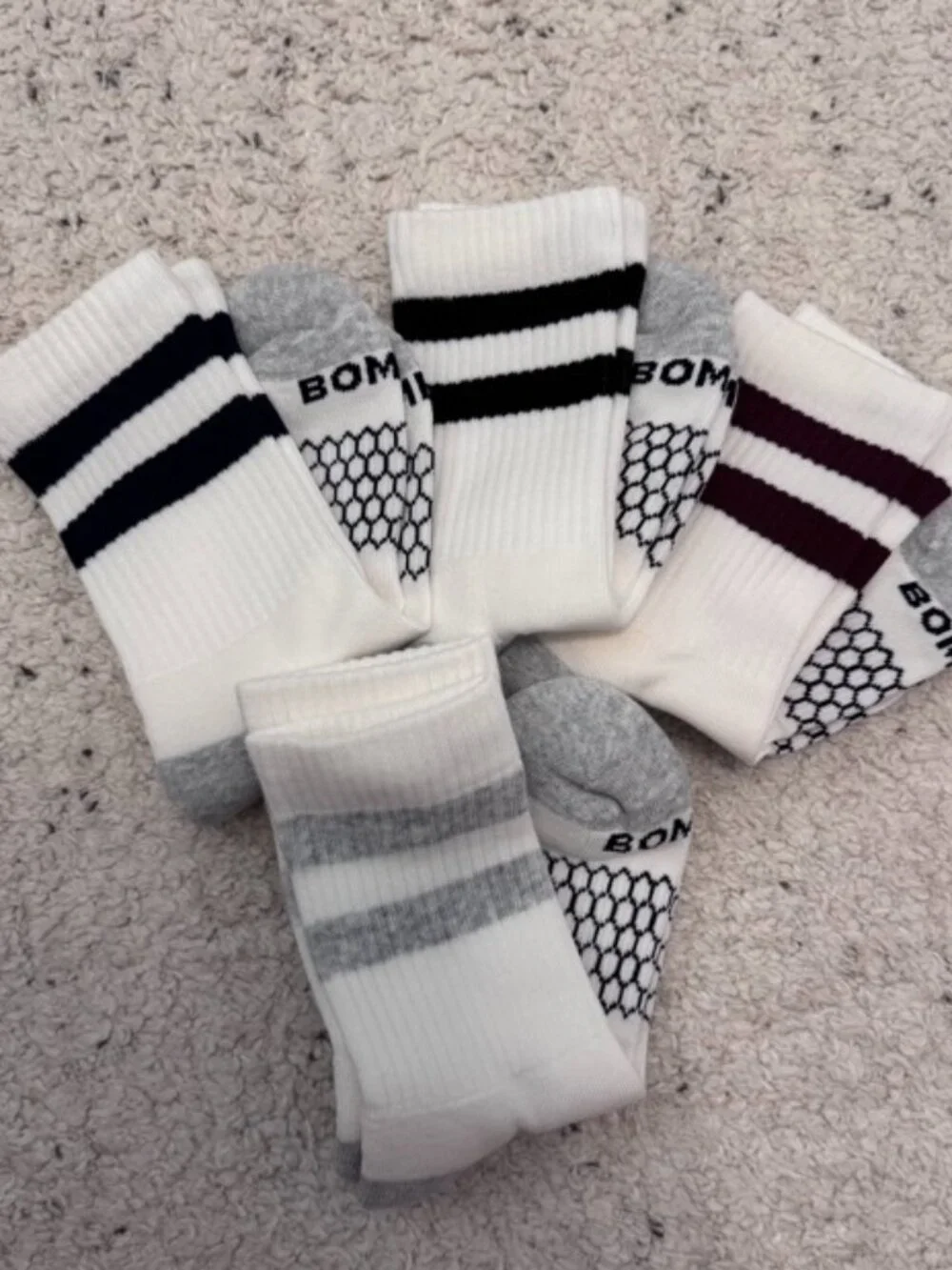 NWT Bombas Women's Vintage Stripes Half Calf Sock 4-Pack  - Small (4-7.5)